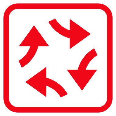 Oklar vektör simgesi bir çerçevede girdap