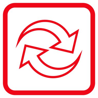 Oklar vektör simgesi bir çerçeve içinde yenileme