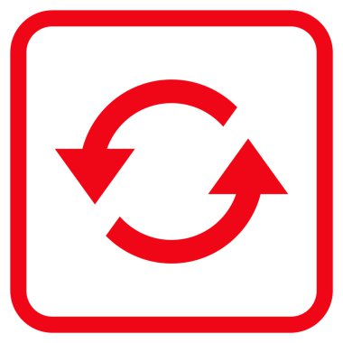 Oklar vektör simgesi bir çerçeve içinde yenileme