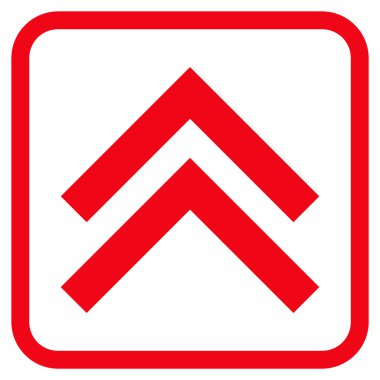 Vektör simgesi bir çerçeve içinde yukarı kayması