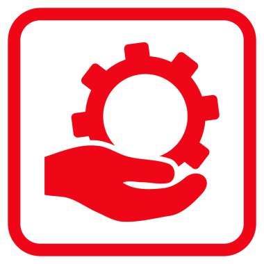 Hizmet vektör simgesi bir çerçeve içinde