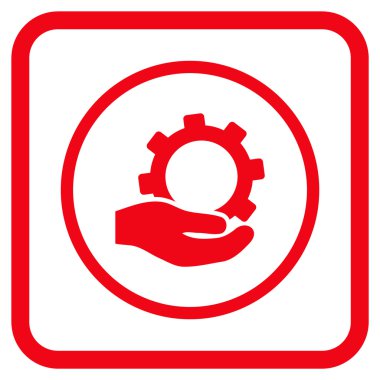 Hizmet vektör simgesi bir çerçeve içinde