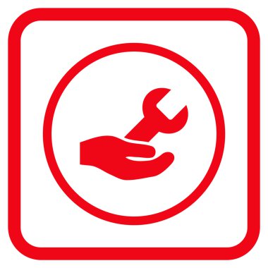 Onarım hizmeti vektör simgesi bir çerçeve içinde