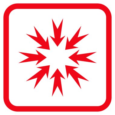 Basınç oklar bir çerçeve içinde simge vektör