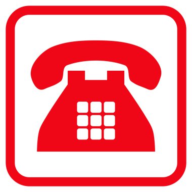 Sesi telefon vektör simgesi bir çerçeve içinde