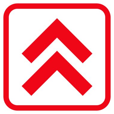 Vektör simgesi bir çerçeve içinde yukarı kayması