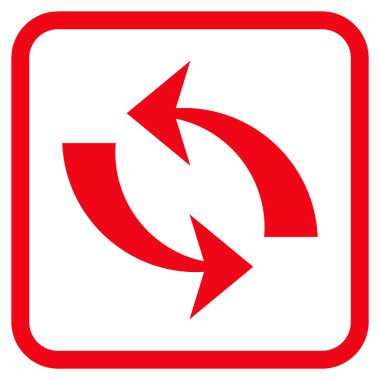 Vektör simgesi bir çerçeve içinde yenileme