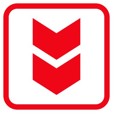 Vektör simgesi bir çerçeve içinde aşağı kaydır