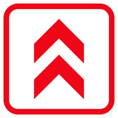 Vektör simgesi bir çerçeve içinde yukarı kayması