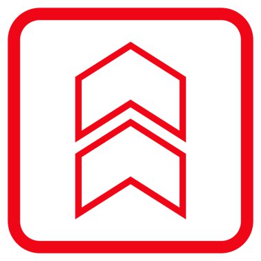 Vektör simgesi bir çerçeve içinde yukarı kayması