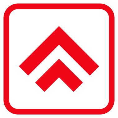 Vektör simgesi bir çerçeve içinde yukarı kayması