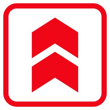 Vektör simgesi bir çerçeve içinde yukarı kayması