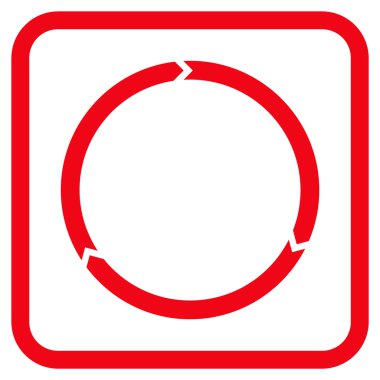 Döndürme vektör simgesi bir çerçeve içinde