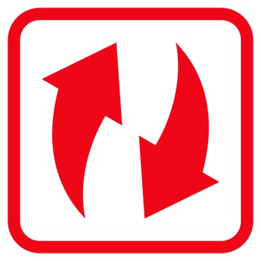 Vektör simgesi bir çerçeve içinde yenileme