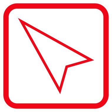 İşaretçi yaptı vektör simgesi bir çerçeve içinde yukarı