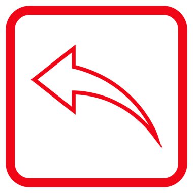 Vektör simgesi bir çerçeve içinde geri al