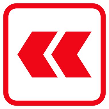 Shift Sol vektör simgesi bir çerçeve içinde