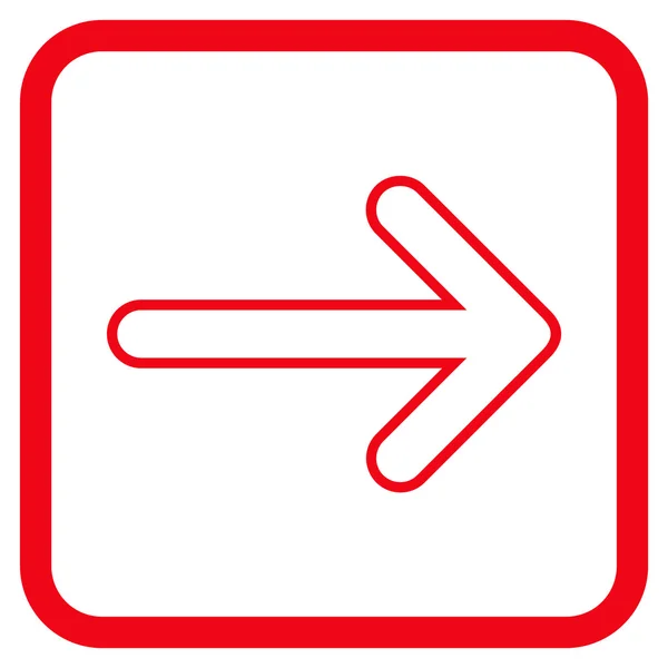 Zaoblený šipka vpravo vektorové ikony v rámečku — Stockový vektor