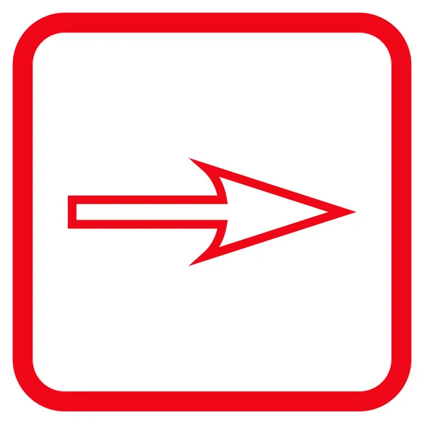 フレームの鋭い矢印右側のベクトル アイコン — ストックベクタ