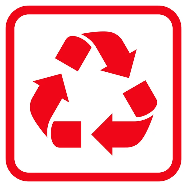 Vektor-Symbol in einem Rahmen recyceln — Stockvektor