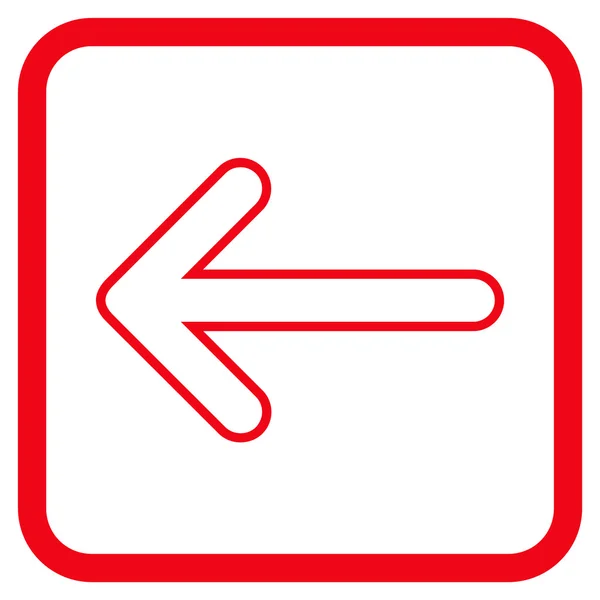 丸い矢印左フレーム ベクトルのアイコン — ストックベクタ