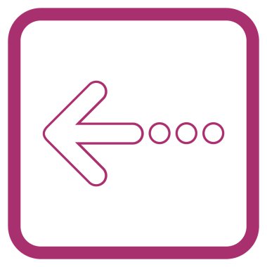 Sol vektör simgesi bir çerçevede göndermek