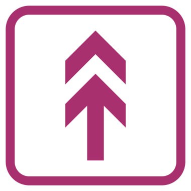 Vektör simgesi bir çerçeve içinde yukarı ok