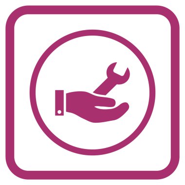 Onarım hizmeti vektör simgesi bir çerçeve içinde