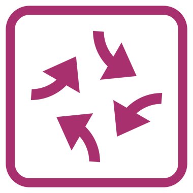 Oklar vektör simgesi bir çerçevede girdap