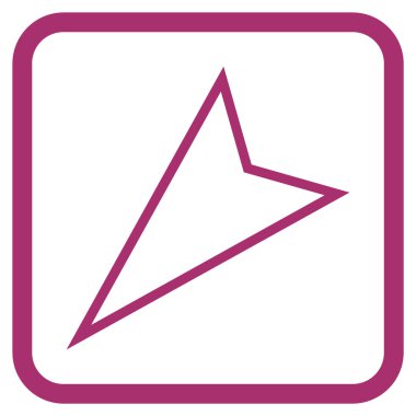 İşaretçi yaptı vektör simgesi bir çerçeve içinde aşağı