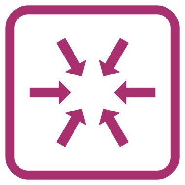 Kompakt oklar bir çerçeve içinde simge vektör