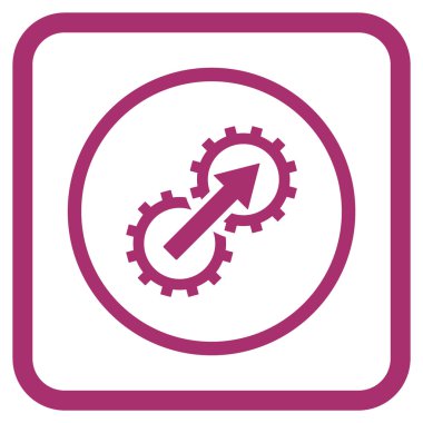 Dişli Tümleştirme vektör simgesi bir çerçeve içinde