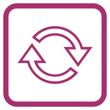 Oklar vektör simgesi bir çerçeve içinde yenileme