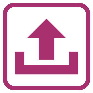 Vektör simgesi bir çerçeve içinde upload