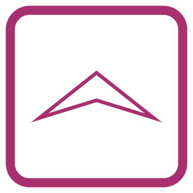 Vektör simgesi bir çerçeve içinde yukarı ok ucu