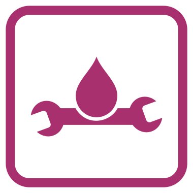 Sıhhi tesisat vektör simgesi bir çerçeve içinde