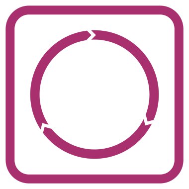 Döndürme vektör simgesi bir çerçeve içinde