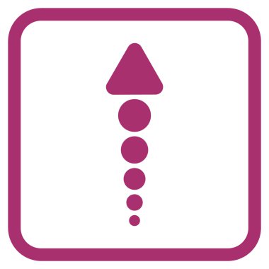 Vektör simgesi bir çerçeve içinde yukarı ok