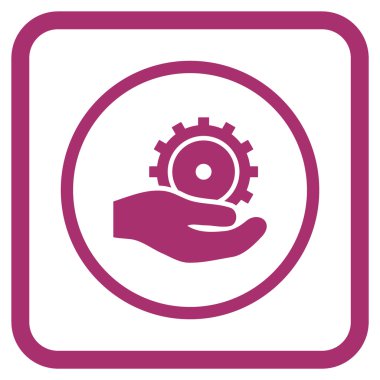 Geliştirme hizmeti vektör simgesi bir çerçeve içinde