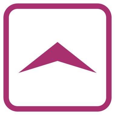 Vektör simgesi bir çerçeve içinde yukarı ok ucu