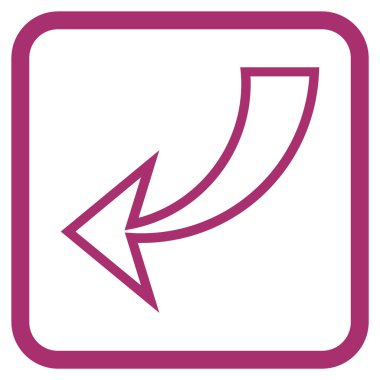 Vektör simgesi bir çerçeve içinde geri al