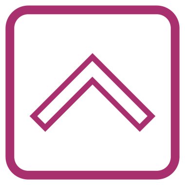 Vektör simgesi bir çerçeve içinde yukarı ok ucu