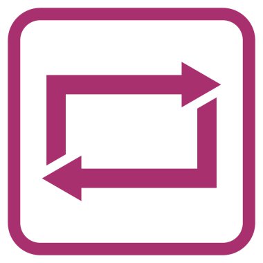 Exchange oklar bir çerçeve içinde simge vektör