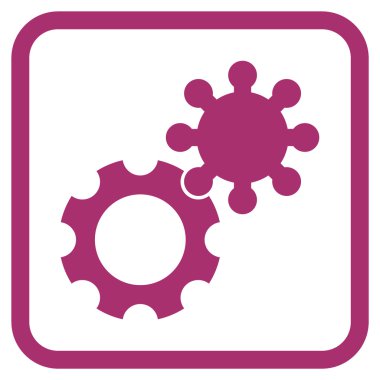 Gears'ı vektör simgesi bir çerçeve içinde