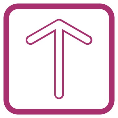 Vektör simgesi bir çerçeve içinde yukarı ok