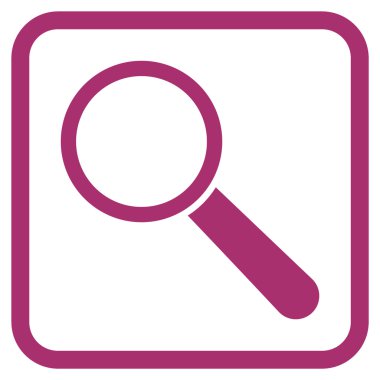 Arama aracı vektör simgesi bir çerçeve içinde