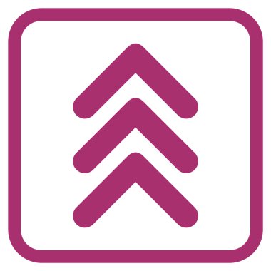 Vektör simgesi bir çerçeve içinde yukarı çift ok ucu