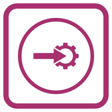 COG Tümleştirme vektör simgesi bir çerçeve içinde