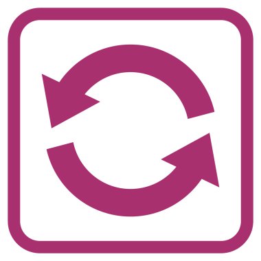 Vektör simgesi bir çerçeve içinde yenileme