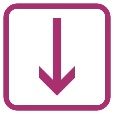 Vektör simgesi bir çerçeve içinde aşağı ok